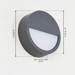 Applique murale d'extérieur Nagap LED Anthracite, Blanc, 1 lumière