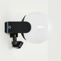 Applique murale d'extérieur Kalfhaga Noir, Blanc, 1 lumière, Détecteur de mouvement