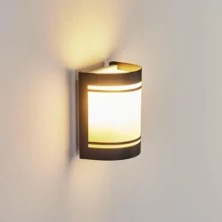 Applique murale d'extérieur Visnum Noir, Blanc, 1 lumière