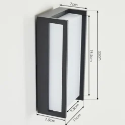 Applique murale d'extérieur Skove LED Anthracite, 1 lumière, Changeur de couleurs