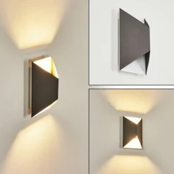 Applique murale d'extérieur Hedno LED Anthracite, Blanc, 2 lumières