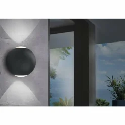 Applique murale d'extérieur Eglo ABUGO LED Noir, 2 lumières