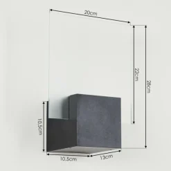 Applique murale d'extérieur Aasbo LED Noir, 1 lumière