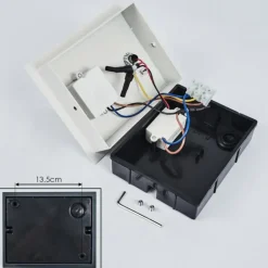 Applique murale d'extérieur Saeter LED Blanc, 1 lumière, Détecteur de mouvement