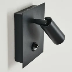 Applique murale d'extérieur Saeter LED Noir, 1 lumière, Détecteur de mouvement