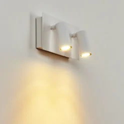 Applique murale d'extérieur Saeter LED Blanc, 2 lumières, Détecteur de mouvement