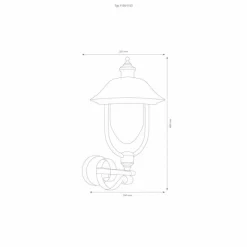 Applique murale d'extérieur LCD Nabburg LED Cuivre, Noir, 1 lumière
