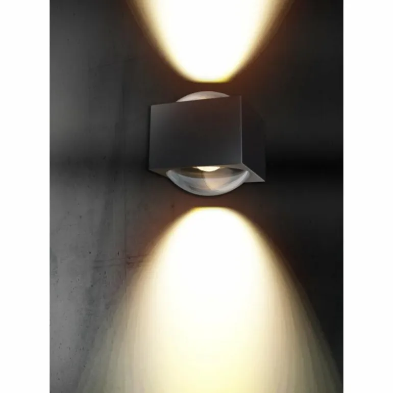 Applique murale d'extérieur LCD Fischeck LED Noir, 2 lumières