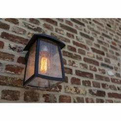 Applique murale d'extérieur Lutec KELSEY Noir, 1 lumière