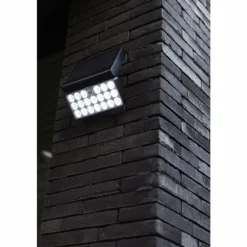 Applique murale d'extérieur Lutec TUDA LED Noir, 1 lumière, Détecteur de mouvement