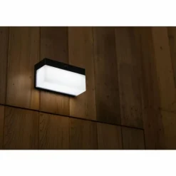 Applique murale d'extérieur Lutec FRAN LED Noir, 1 lumière, Détecteur de mouvement