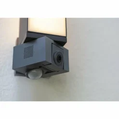 Applique murale d'extérieur Lutec CUBA LED Anthracite, 1 lumière, Détecteur de mouvement