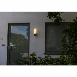 Applique murale d'extérieur Lutec CUBA LED Anthracite, 1 lumière, Détecteur de mouvement