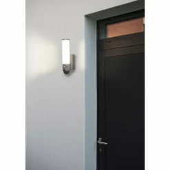 Applique murale d'extérieur Lutec ELARA LED Acier inoxydable, 1 lumière, Détecteur de mouvement