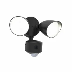 Applique murale d'extérieur Lutec DRACO LED Noir, 1 lumière, Détecteur de mouvement