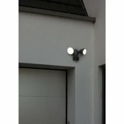Applique murale d'extérieur Lutec DRACO LED Noir, 1 lumière, Détecteur de mouvement