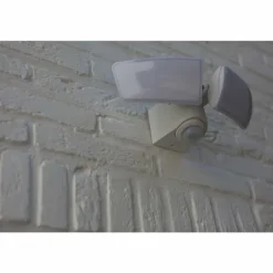 Applique murale d'extérieur Lutec ARTICA LED Blanc, 1 lumière, Détecteur de mouvement