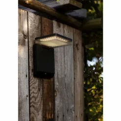 Applique murale d'extérieur Lutec MOZE LED Noir, 1 lumière, Détecteur de mouvement