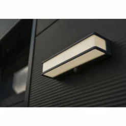 Applique murale d'extérieur Lutec DOBLO LED Anthracite, 1 lumière, Détecteur de mouvement