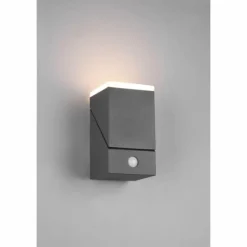 Applique murale d'extérieur Trio Avon LED Anthracite, 1 lumière, Détecteur de mouvement