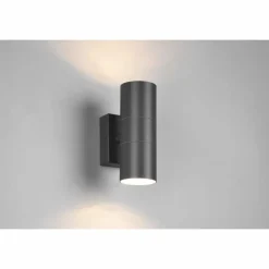 Applique murale d'extérieur Reality Laredo Anthracite, 2 lumières