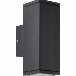 Applique murale d'extérieur Brilliant Hally Anthracite, 2 lumières