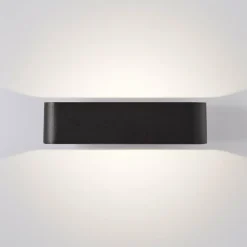 Applique murale d'extérieur Brilliant Golda LED Noir, 1 lumière