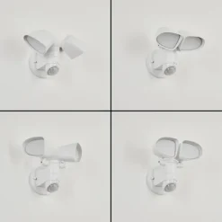 Applique murale d'extérieur Langra LED Blanc, 2 lumières, Détecteur de mouvement