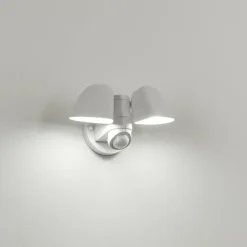 Applique murale d'extérieur Langra LED Blanc, 2 lumières, Détecteur de mouvement