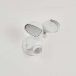 Applique murale d'extérieur Langra LED Blanc, 2 lumières, Détecteur de mouvement