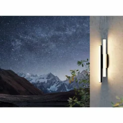 Applique murale d'extérieur Eglo SERRICELLA LED Noir, 2 lumières