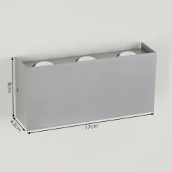 Applique murale d'extérieur Morenos LED Argenté, Blanc, 6 lumières