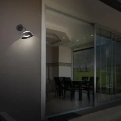 Applique murale d'extérieur Brilliant Matfen LED Noir, 1 lumière