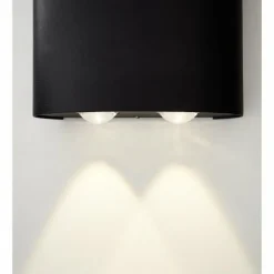 Applique murale d'extérieur Brilliant Tursdale LED Noir, 4 lumières