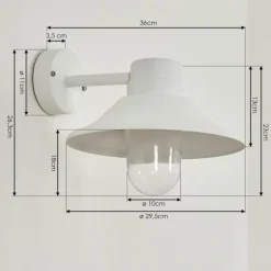 Applique murale d'extérieur Pumiri LED Blanc, 1 lumière