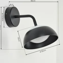 Applique murale d'extérieur Ancemont LED Noir, 1 lumière
