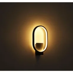 Applique murale d'extérieur Globo NAGGY LED Noir, 1 lumière