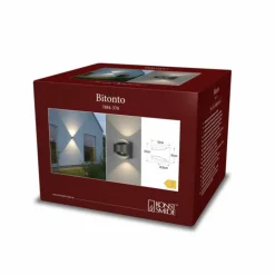 Applique murale d'extérieur Konstsmide Bitonto LED Anthracite, 2 lumières