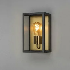 Applique murale d'extérieur Konstsmide Carpi Laiton, Noir, 1 lumière