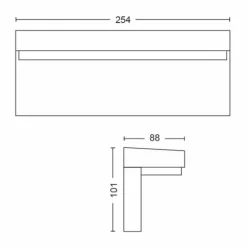 Applique murale d'extérieur Philips Hue Nyro LED Noir, 1 lumière, Changeur de couleurs