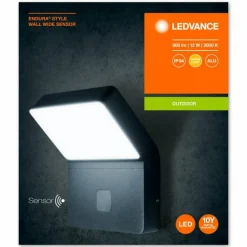 Applique murale d'extérieur LEDVANCE ENDURA® Gris, 1 lumière, Détecteur de mouvement