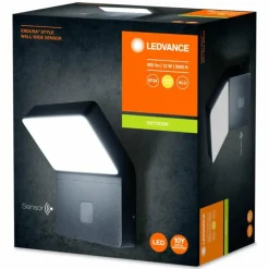 Applique murale d'extérieur LEDVANCE ENDURA® Gris, 1 lumière, Détecteur de mouvement