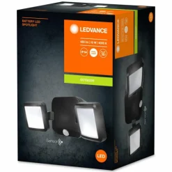 Applique murale d'extérieur LEDVANCE Battery Noir, 2 lumières, Détecteur de mouvement