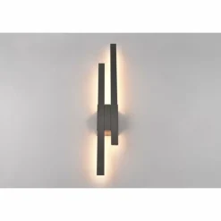 Applique murale d'extérieur Trio Tawa LED Anthracite, 2 lumières