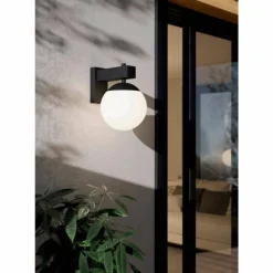 Applique murale d'extérieur Eglo BUFALATA Noir, 1 lumière