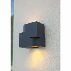 Applique murale d'extérieur Lutec Marbo Anthracite, 2 lumières