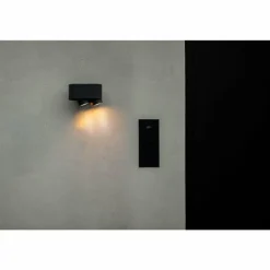 Applique murale d'extérieur Lutec Cypres Anthracite, 2 lumières