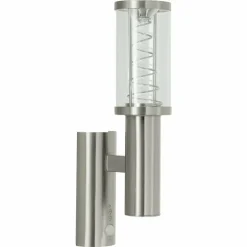Applique murale d'extérieur Eglo TRONO STICK Acier inoxydable, 2 lumières, Détecteur de mouvement