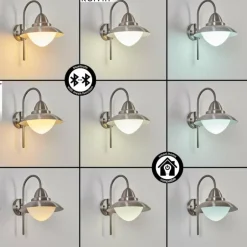 Applique murale d'extérieur Gielas LED Nickel mat, 1 lumière