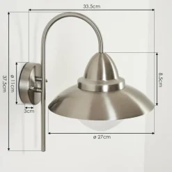 Applique murale d'extérieur Gielas LED Nickel mat, 1 lumière